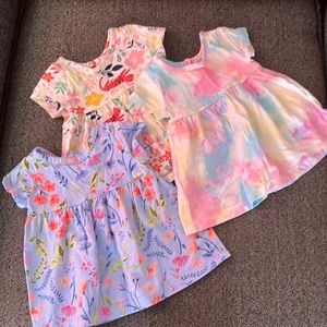 Wonder nation Baby Girl Short Sleeve Dresses and Romper.